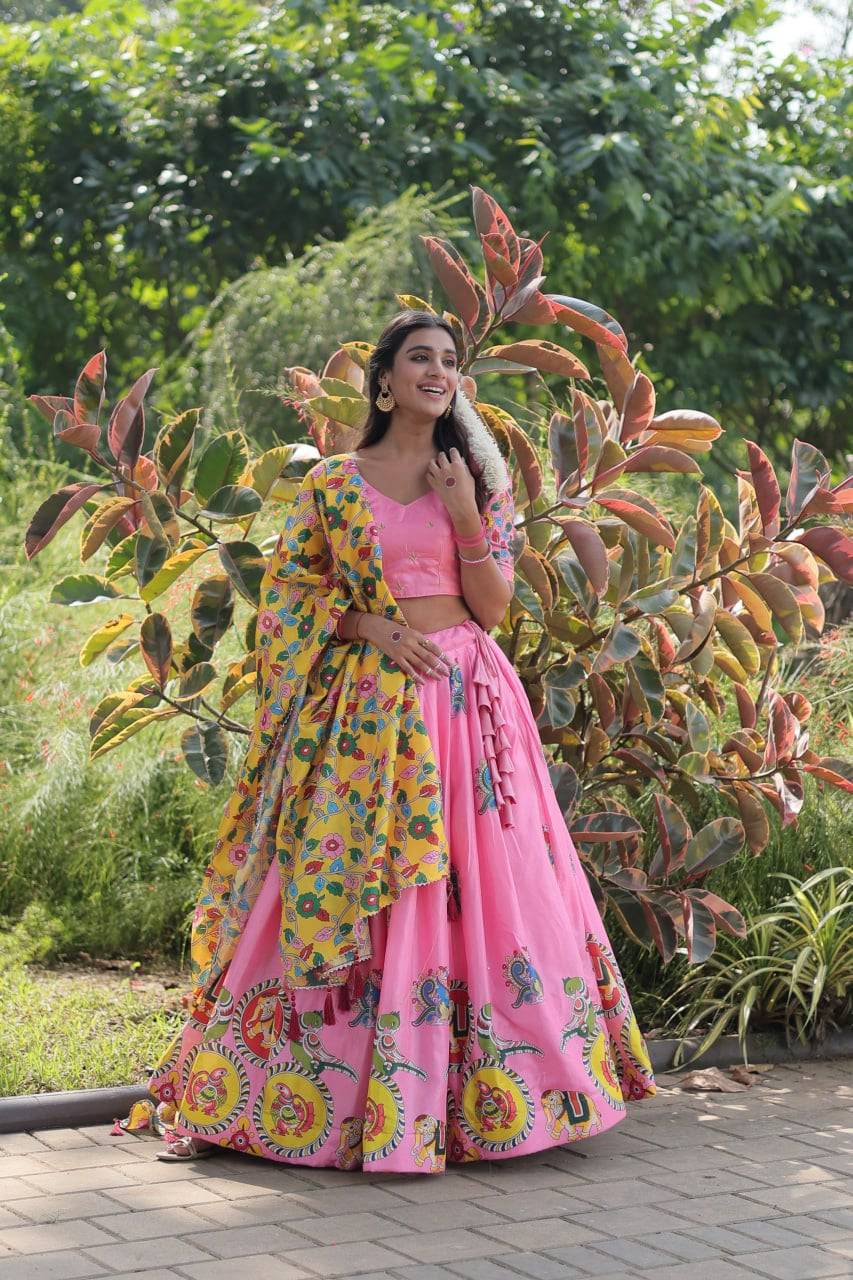Charming Dola Silk Printed Lehenga Choli Set - INDIAN ELEGANCE