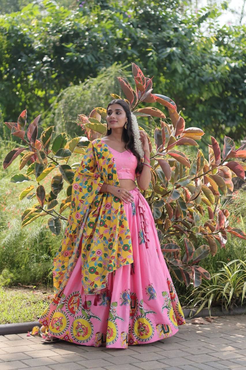 Charming Dola Silk Printed Lehenga Choli Set - INDIAN ELEGANCE
