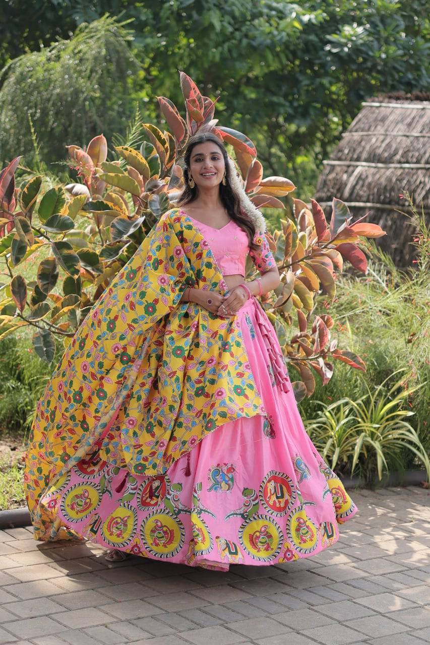 Charming Dola Silk Printed Lehenga Choli Set - INDIAN ELEGANCE