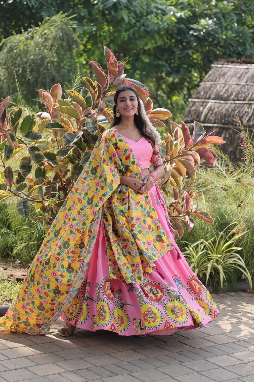 Charming Dola Silk Printed Lehenga Choli Set - INDIAN ELEGANCE