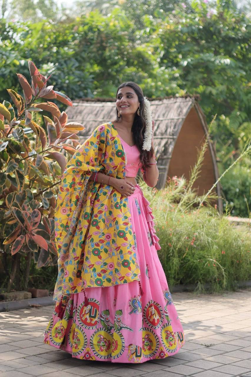 Charming Dola Silk Printed Lehenga Choli Set - INDIAN ELEGANCE