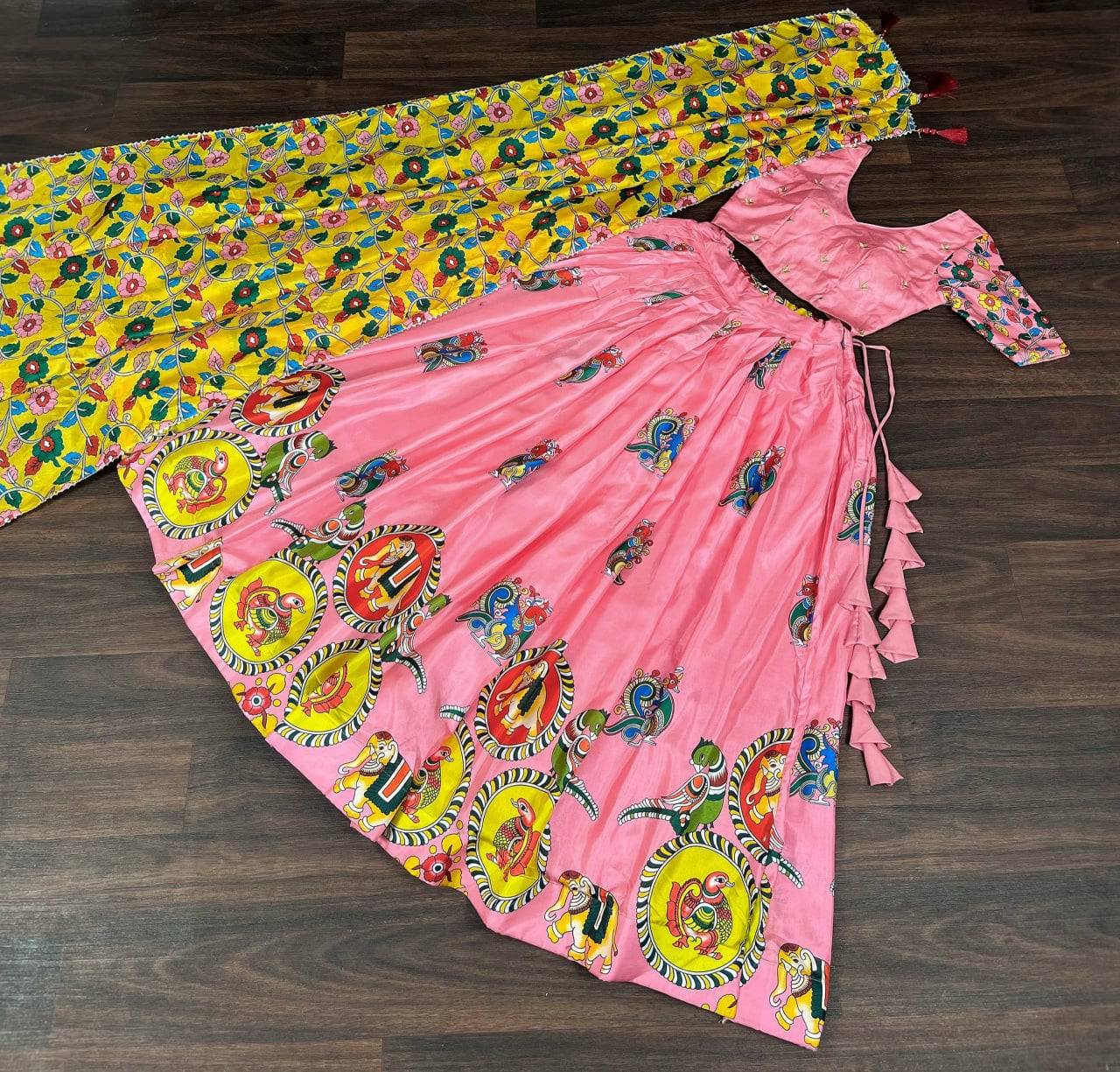 Charming Dola Silk Printed Lehenga Choli Set - INDIAN ELEGANCE