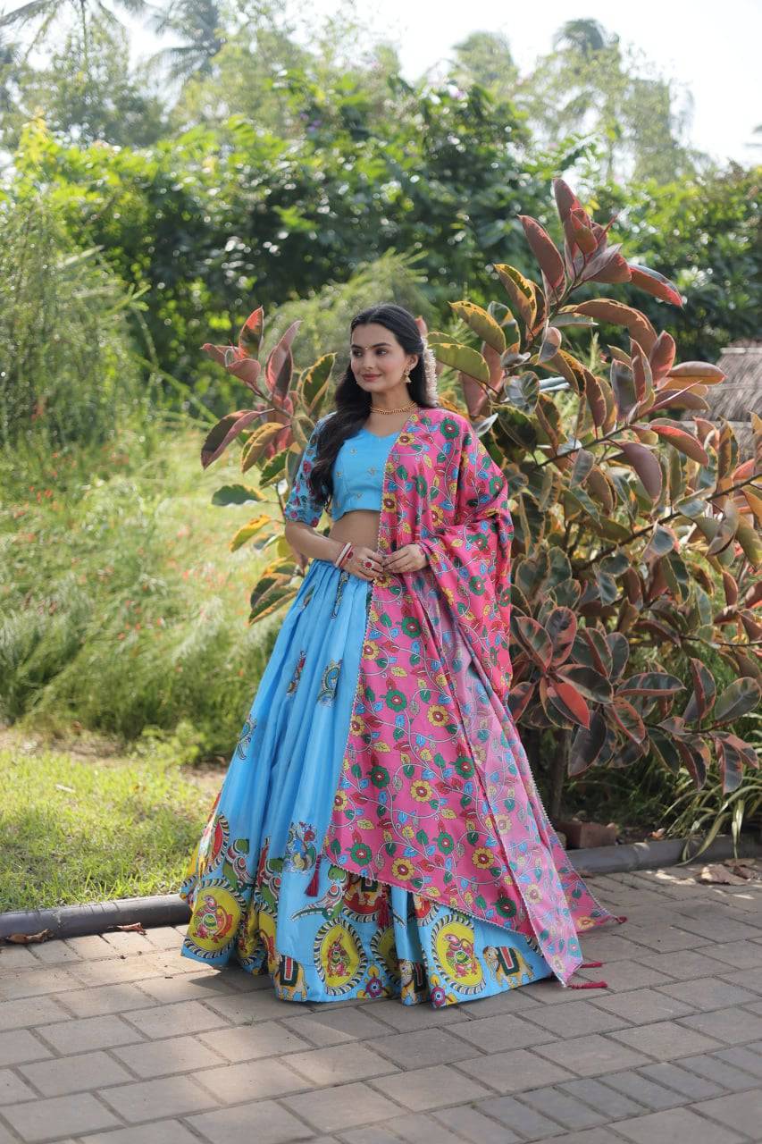 Charming Dola Silk Printed Lehenga Choli Set - INDIAN ELEGANCE