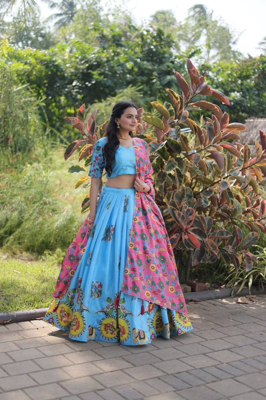 Charming Dola Silk Printed Lehenga Choli Set - INDIAN ELEGANCE