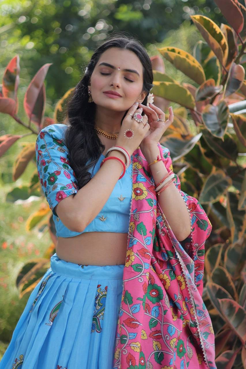 Charming Dola Silk Printed Lehenga Choli Set - INDIAN ELEGANCE