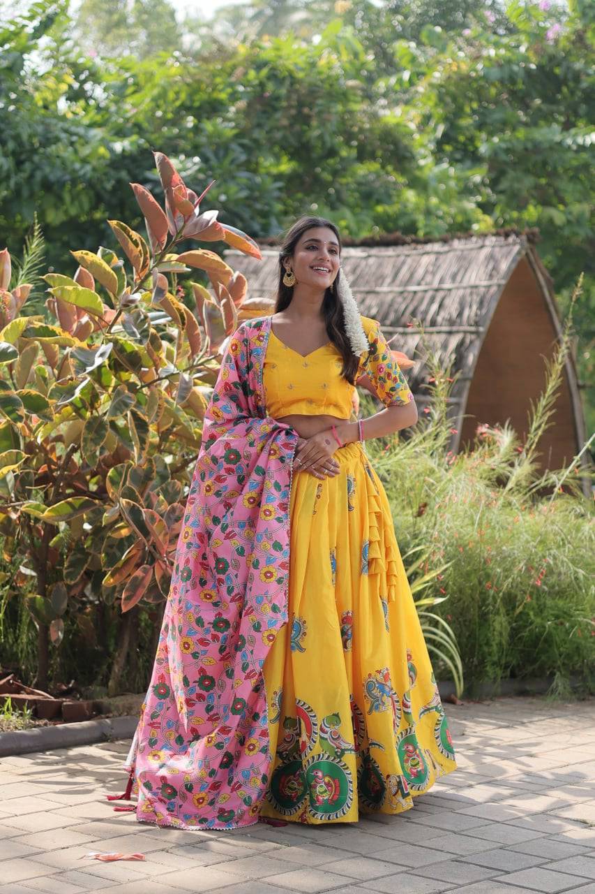 Charming Dola Silk Printed Lehenga Choli Set - INDIAN ELEGANCE