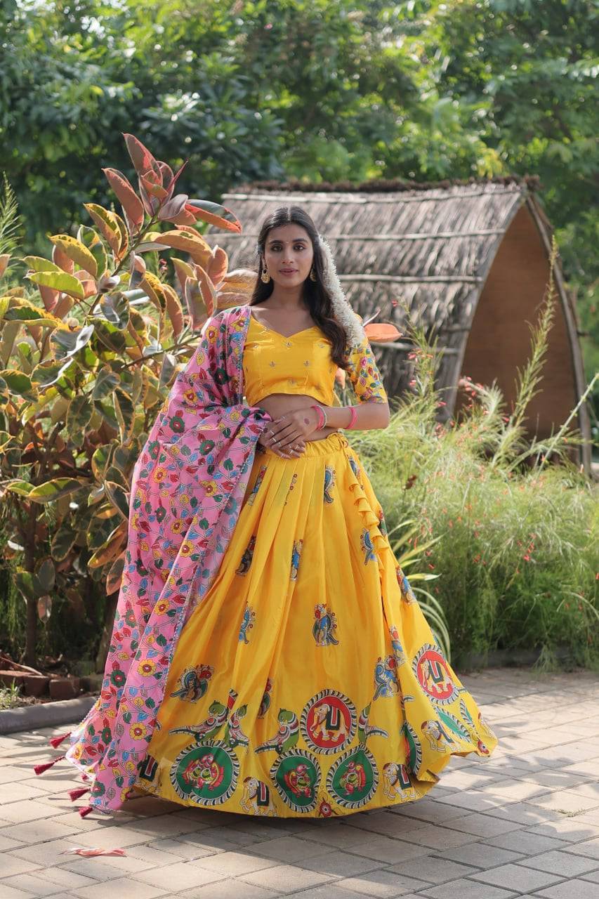 Charming Dola Silk Printed Lehenga Choli Set - INDIAN ELEGANCE