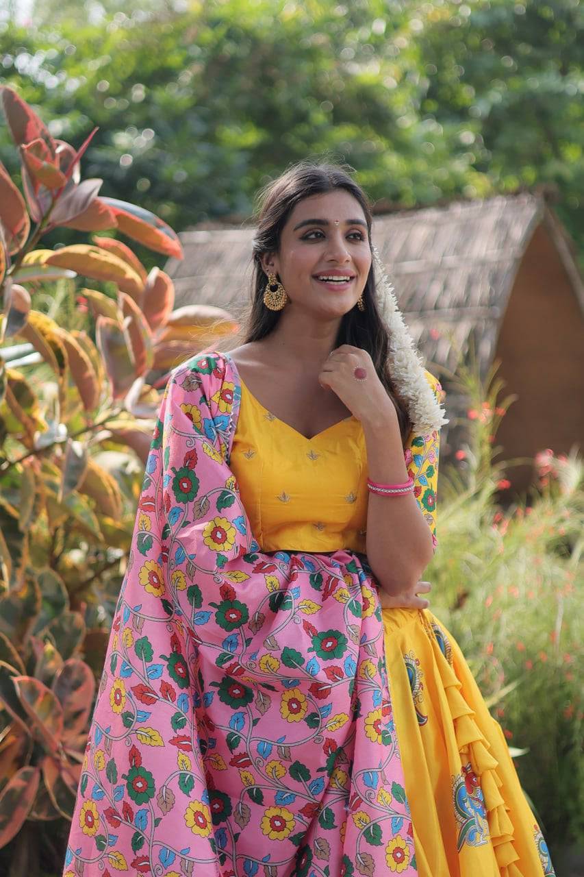 Charming Dola Silk Printed Lehenga Choli Set - INDIAN ELEGANCE