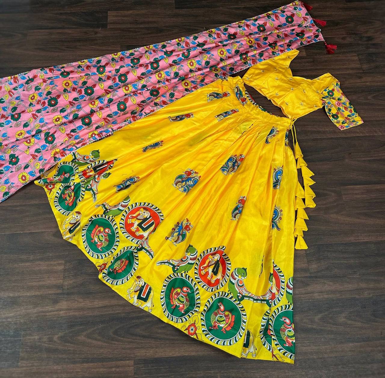 Charming Dola Silk Printed Lehenga Choli Set - INDIAN ELEGANCE