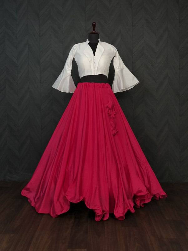 Passionate Chinon Fully Stitched Lehenga Choli Set - INDIAN ELEGANCE