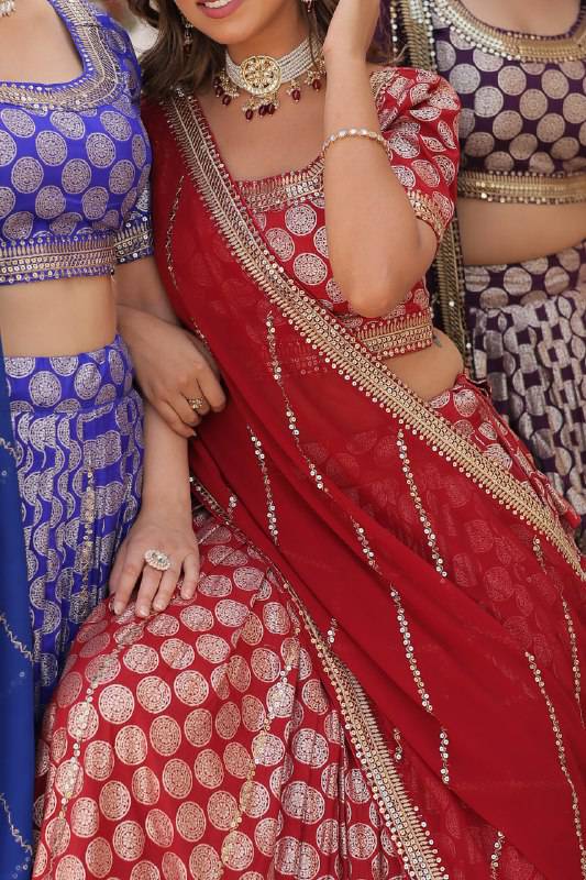 Gorgeous Viscous Jacquard Wedding Wear Lehenga Choli - INDIAN ELEGANCE