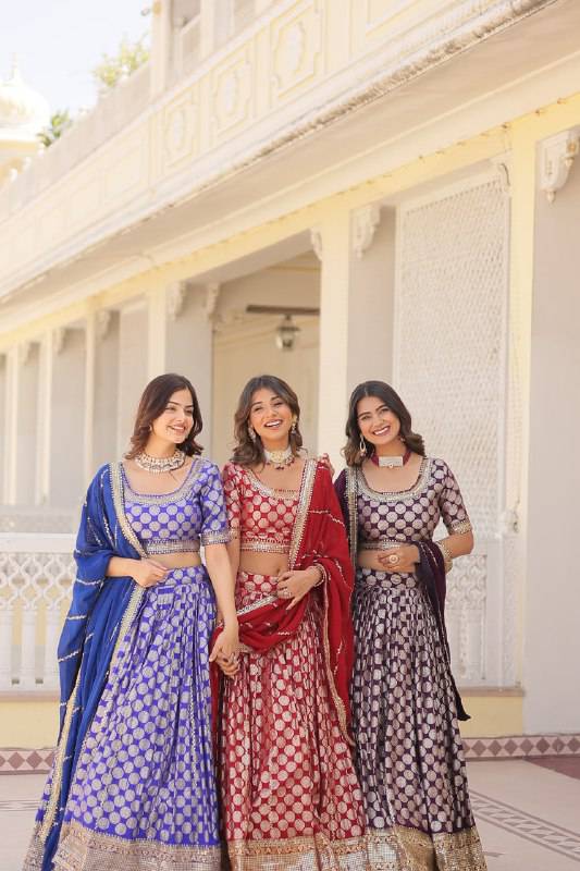 Gorgeous Viscous Jacquard Wedding Wear Lehenga Choli - INDIAN ELEGANCE