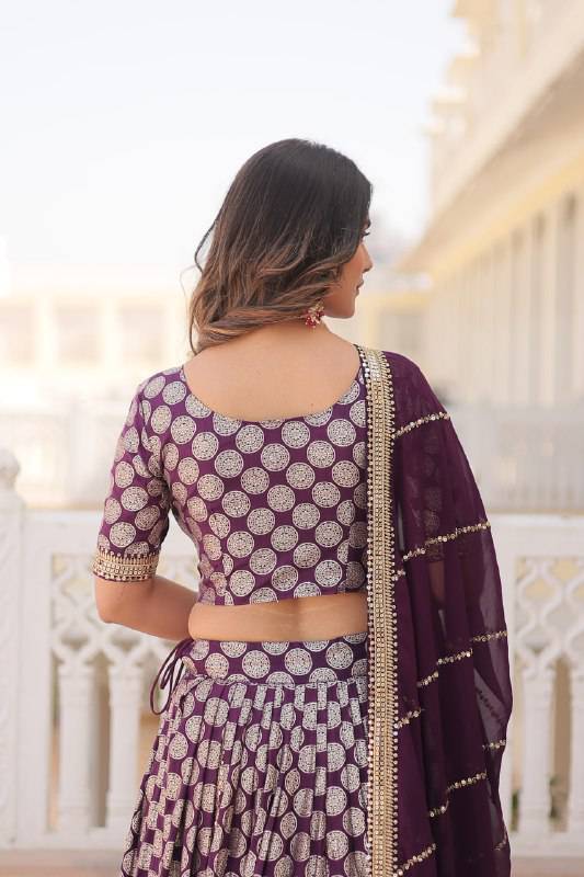 Gorgeous Viscous Jacquard Wedding Wear Lehenga Choli - INDIAN ELEGANCE