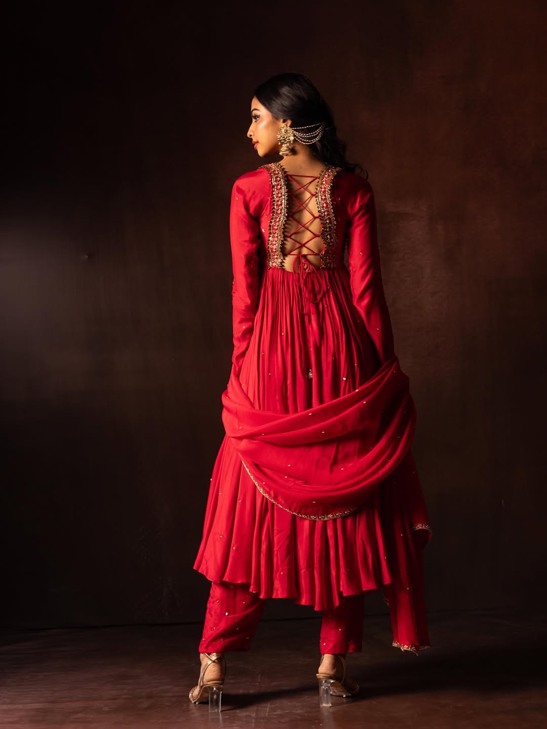 Premium Red Wedding & Party Wear Anarkali for Women