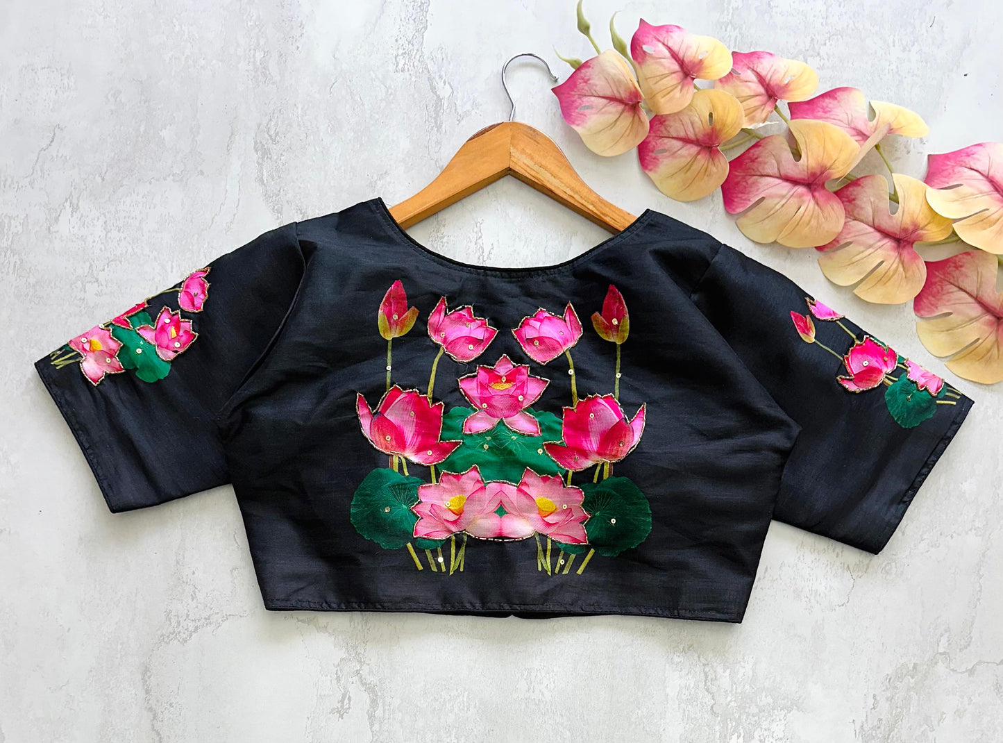 Radiant Pure Silk Printed Handcrafted Designer Stitched Blouse - INDIAN ELEGANCE
