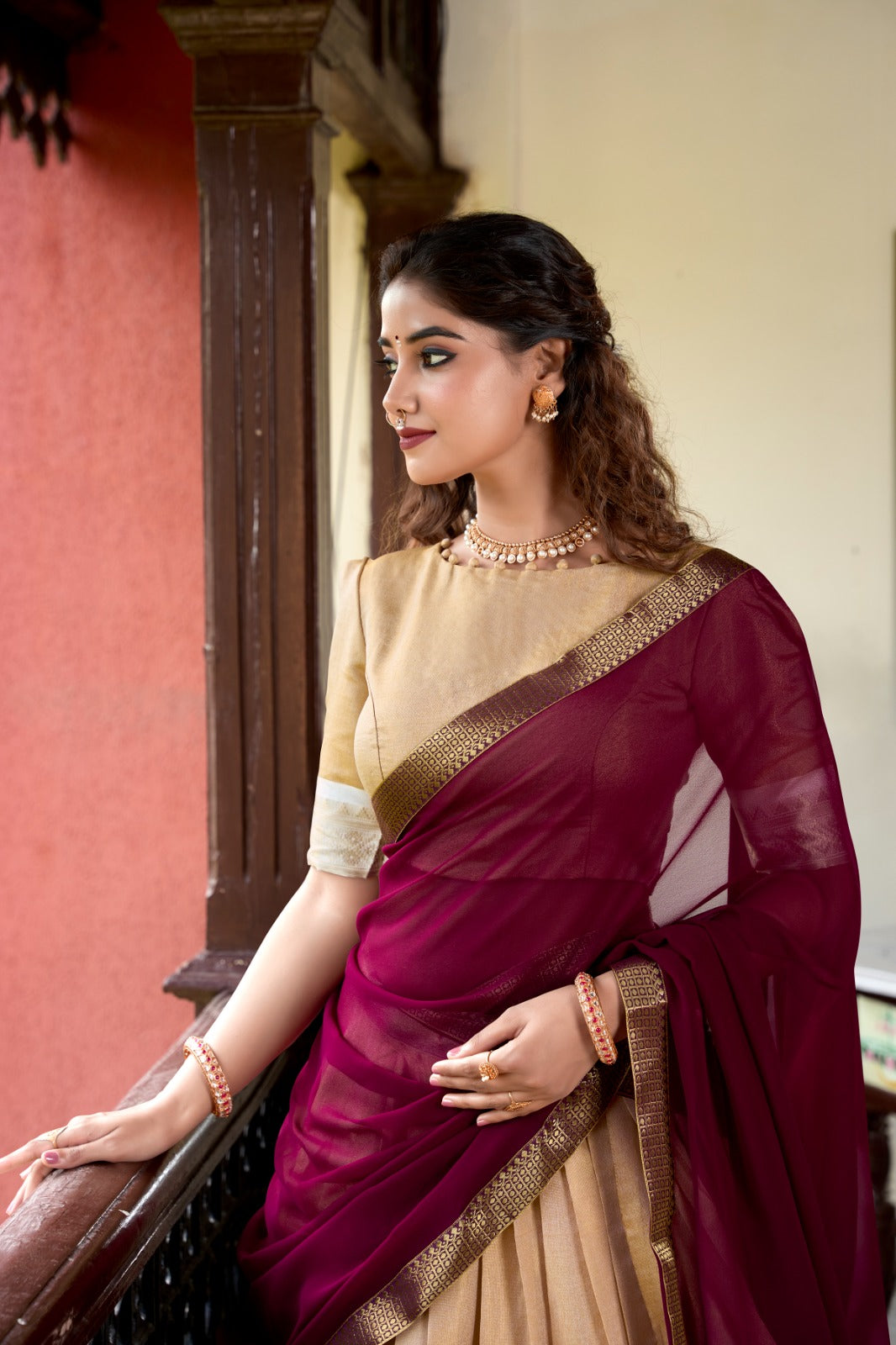 Stunning Kanchipuram Silk Zari Weaving Worked Lehenga Choli - INDIAN ELEGANCE