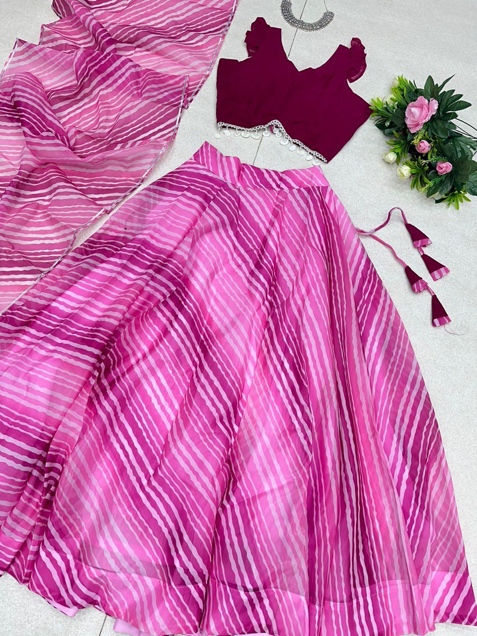 Fetching Georgette Fully Stitched Digital Printed Lehenga Choli - INDIAN ELEGANCE