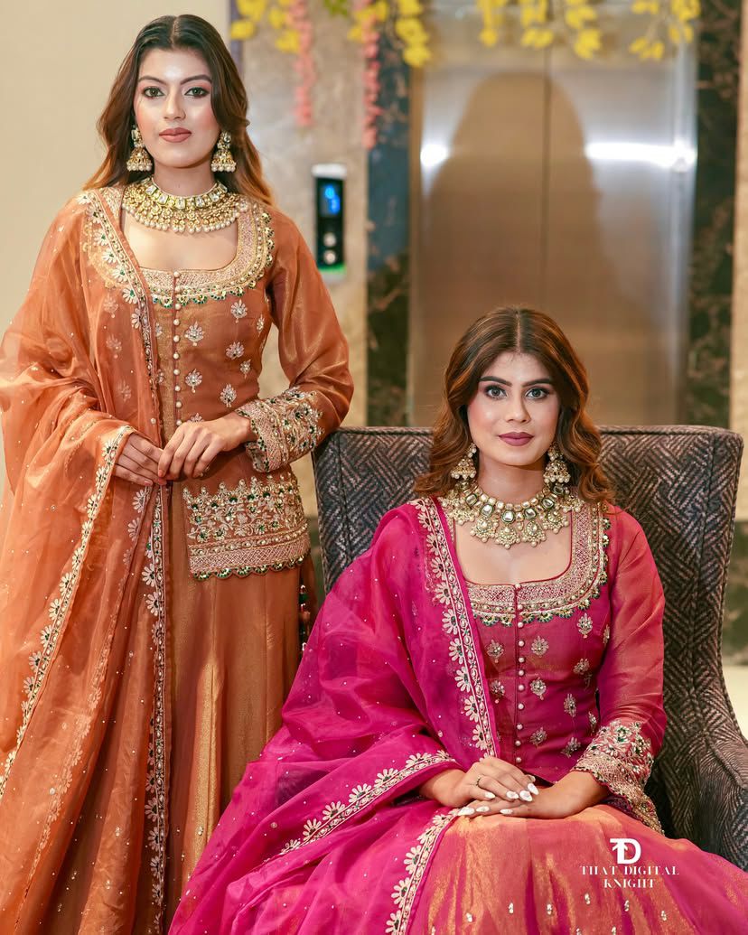 Designer Simmer Silk Lehenga Set – Embroidery & Moti Work