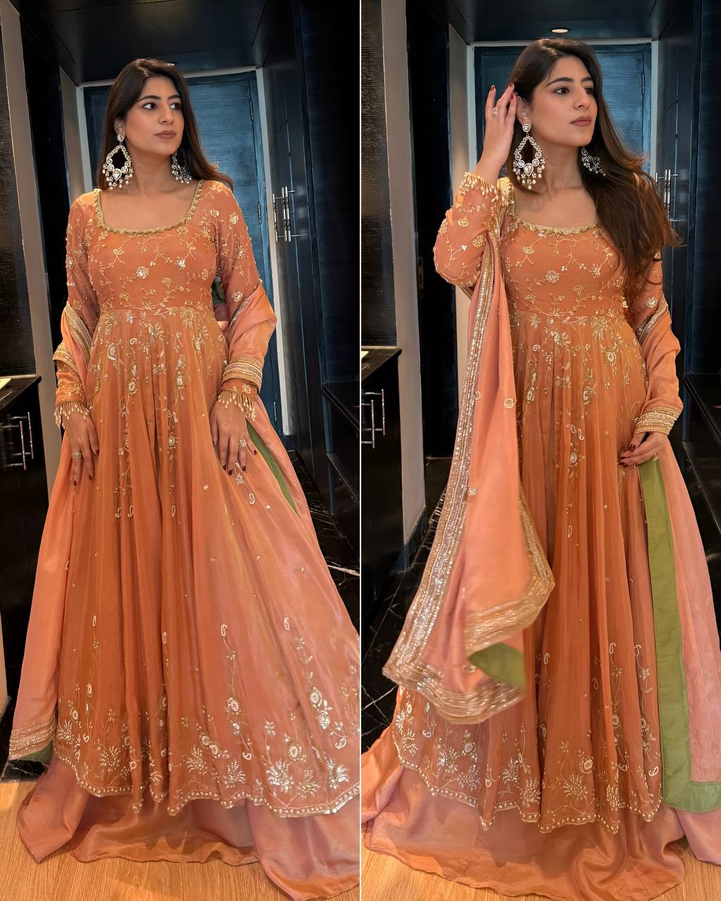 Pink Embroidered Lehenga Set with Dupatta | Heavy 3mm Sequin & Zari Thread Work | Festive & Wedding Wear