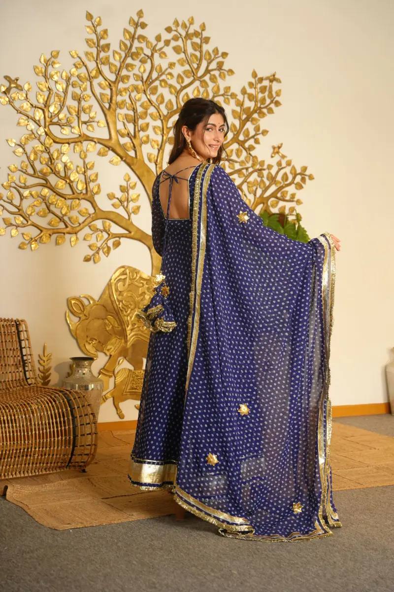 Luxury Faux Georgette Designer Anarkali Suit with Fancy Lace Dupatta & Pant