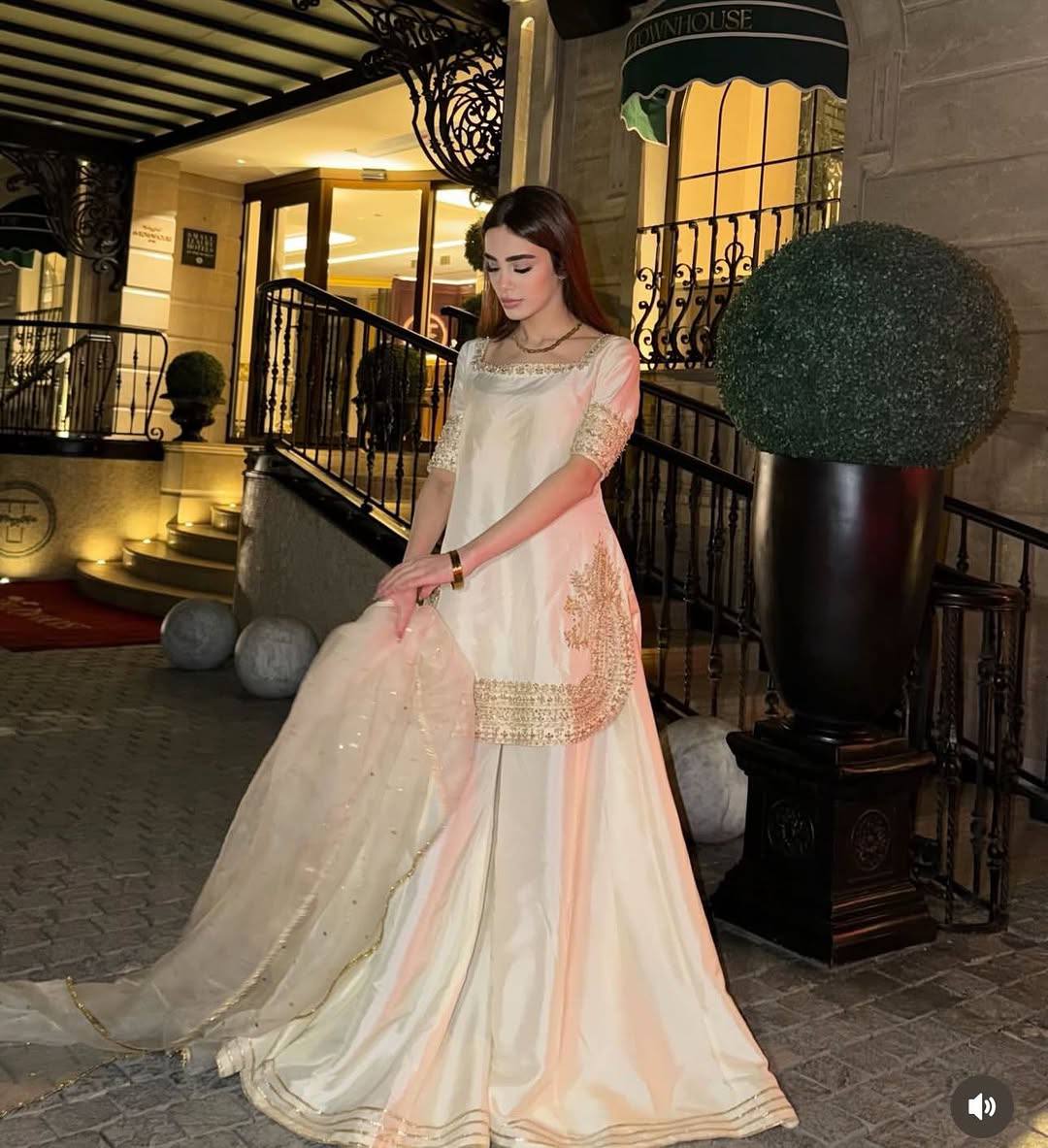 Ivory White Kurta sharara Set for Women – Sequins Embroidered Party Wear Suit with Organza Dupatta | Wedding, Reception, Farewell Outfit 2026