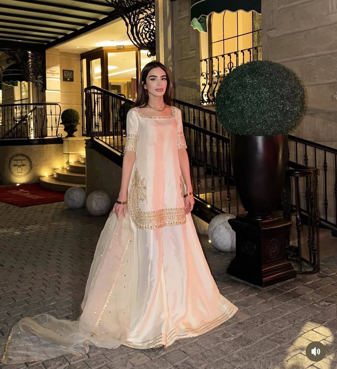 Ivory White Kurta sharara Set for Women – Sequins Embroidered Party Wear Suit with Organza Dupatta | Wedding, Reception, Farewell Outfit 2026