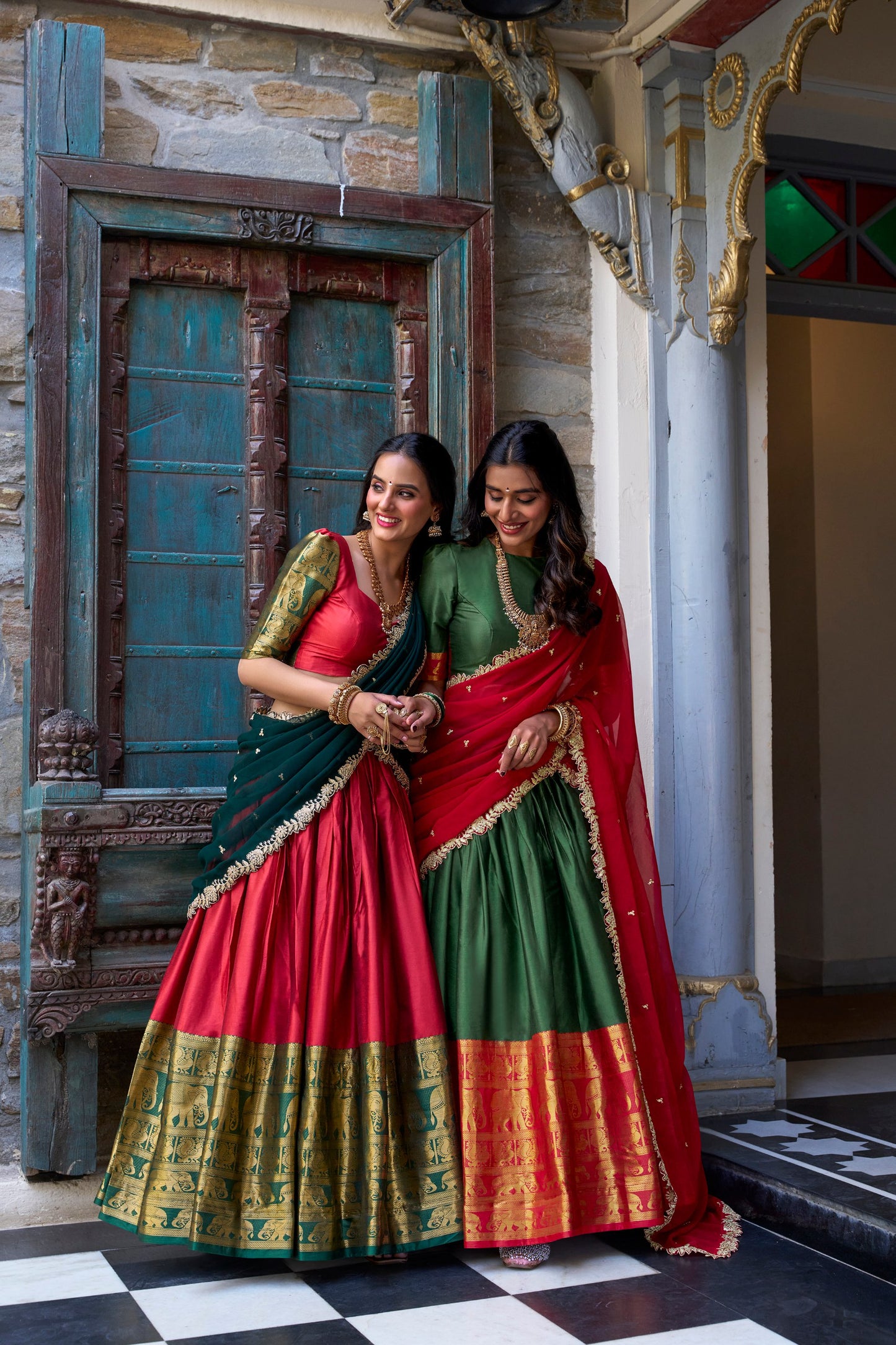 Adorable Narayan Pattu Zari Weaving Worked Lehenga Choli