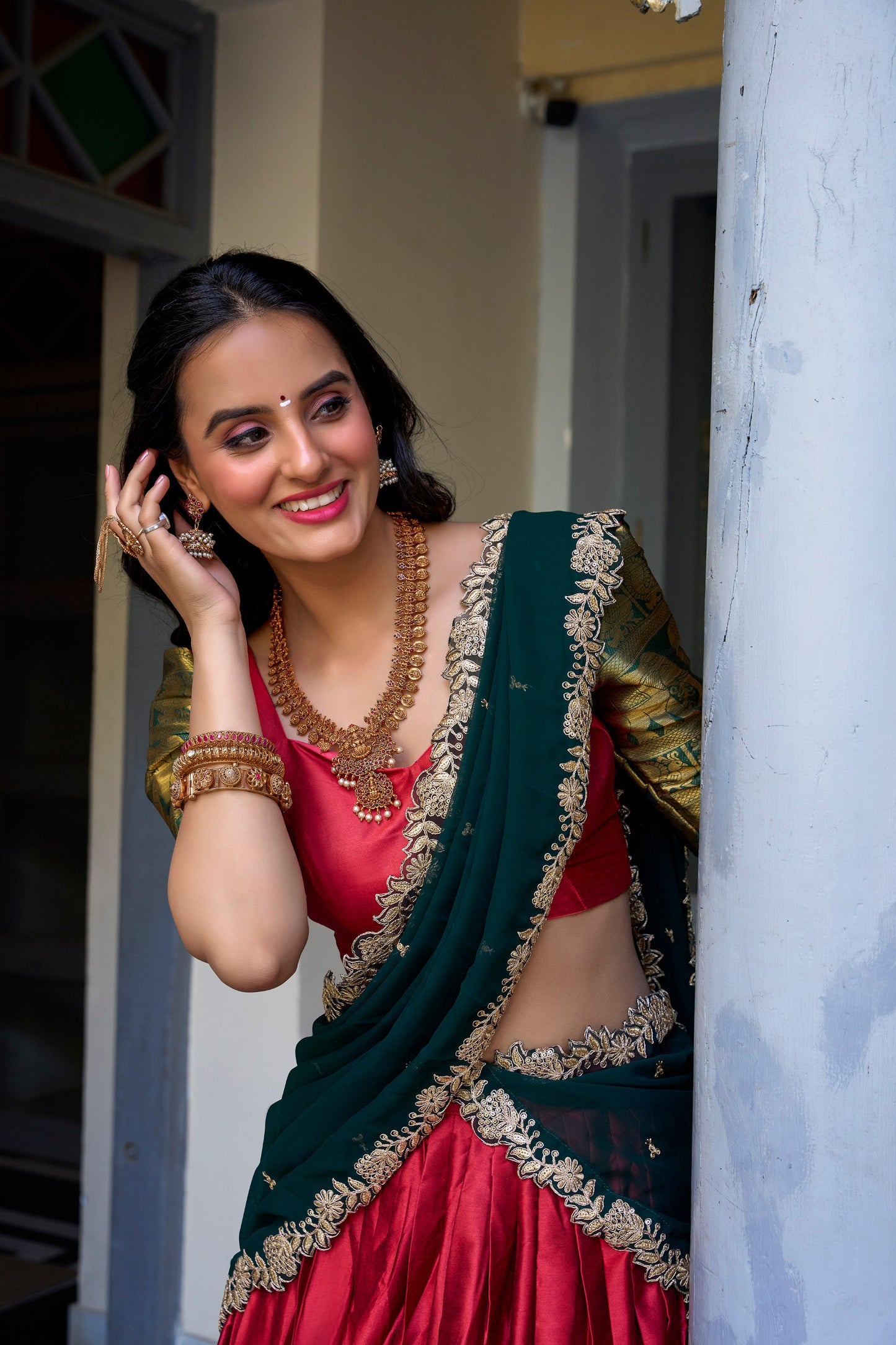 Adorable Narayan Pattu Zari Weaving Worked Lehenga Choli