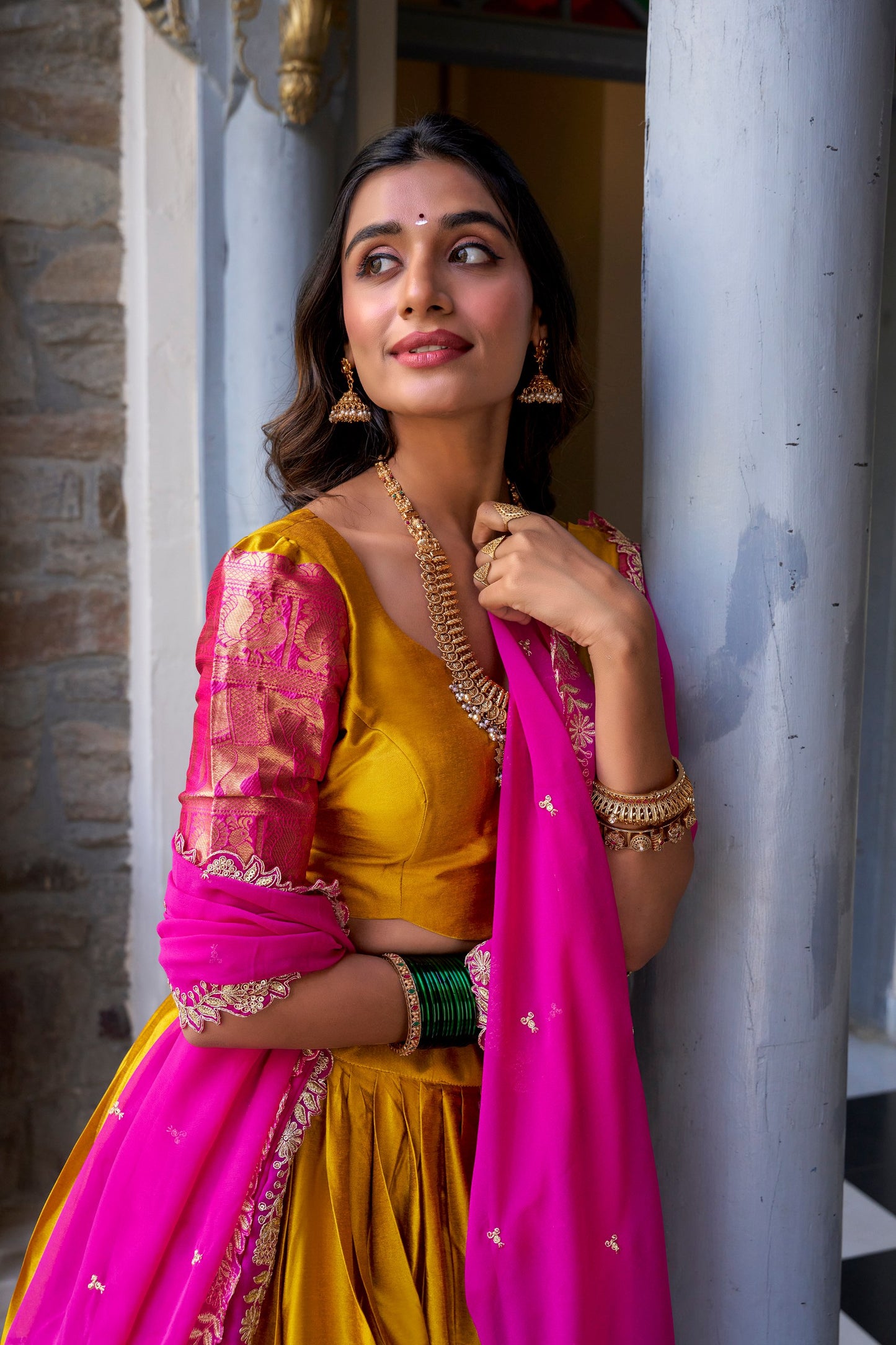 Adorable Narayan Pattu Zari Weaving Worked Lehenga Choli