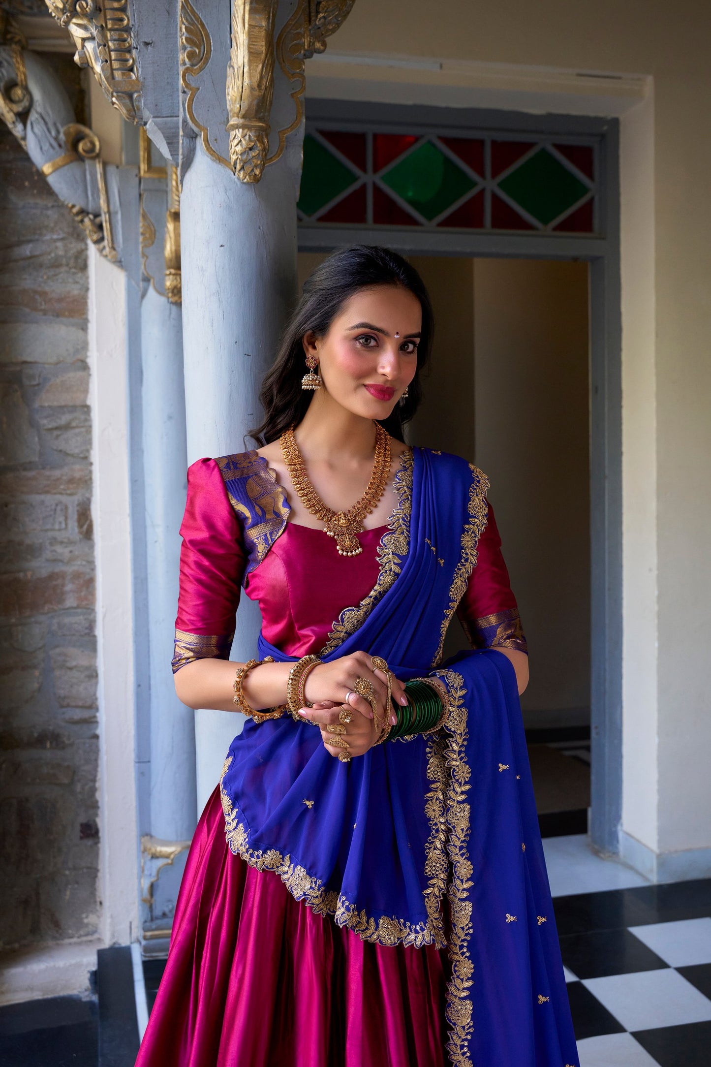Adorable Narayan Pattu Zari Weaving Worked Lehenga Choli