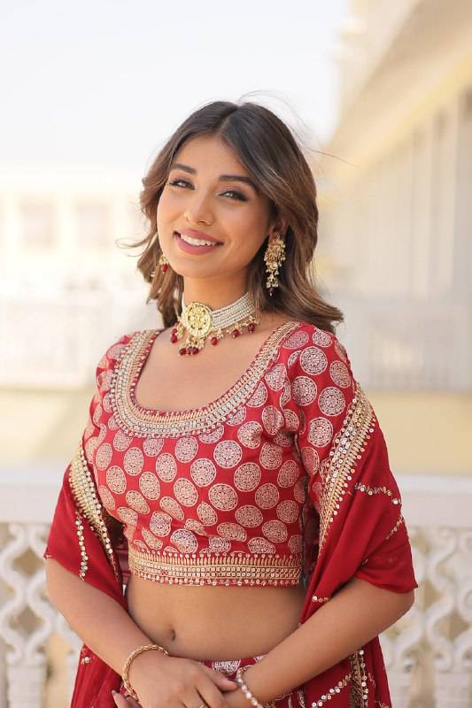 Gorgeous Viscous Jacquard Wedding Wear Lehenga Choli - INDIAN ELEGANCE