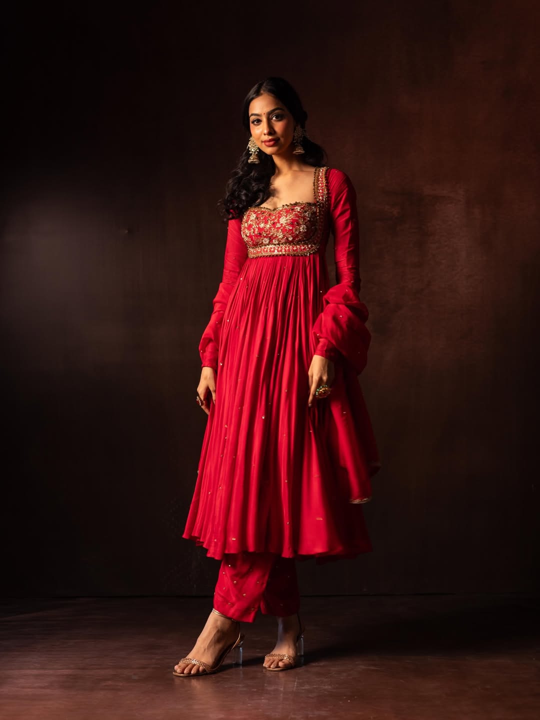Premium Red Wedding & Party Wear Anarkali for Women