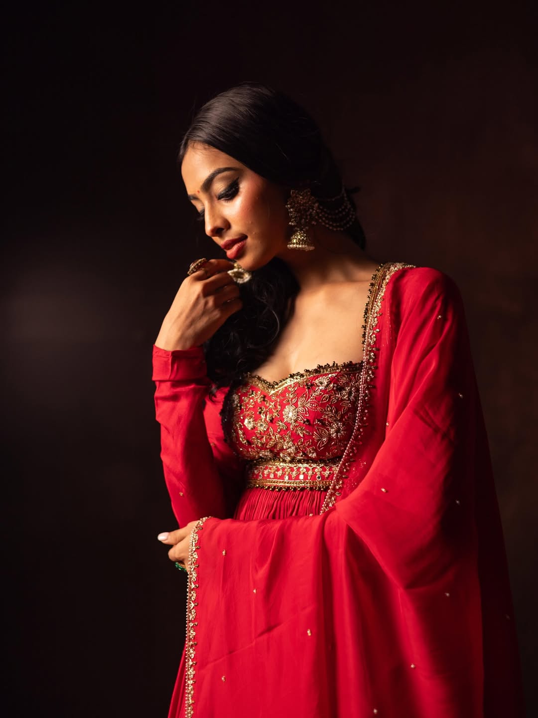 Premium Red Wedding & Party Wear Anarkali for Women