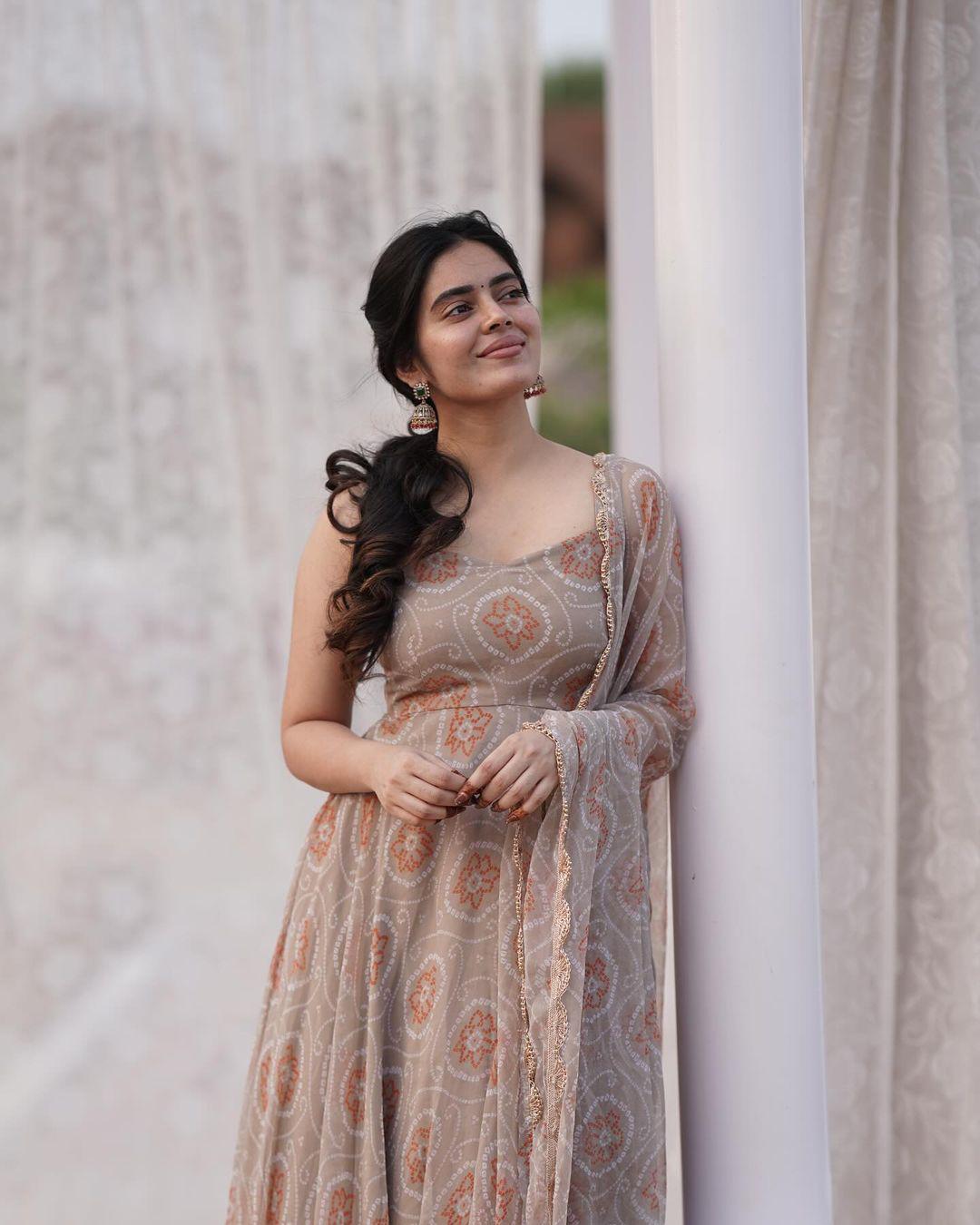 Alluring Faux Georgette Silk Digital Printed Anarkali Pant Suit - INDIAN ELEGANCE