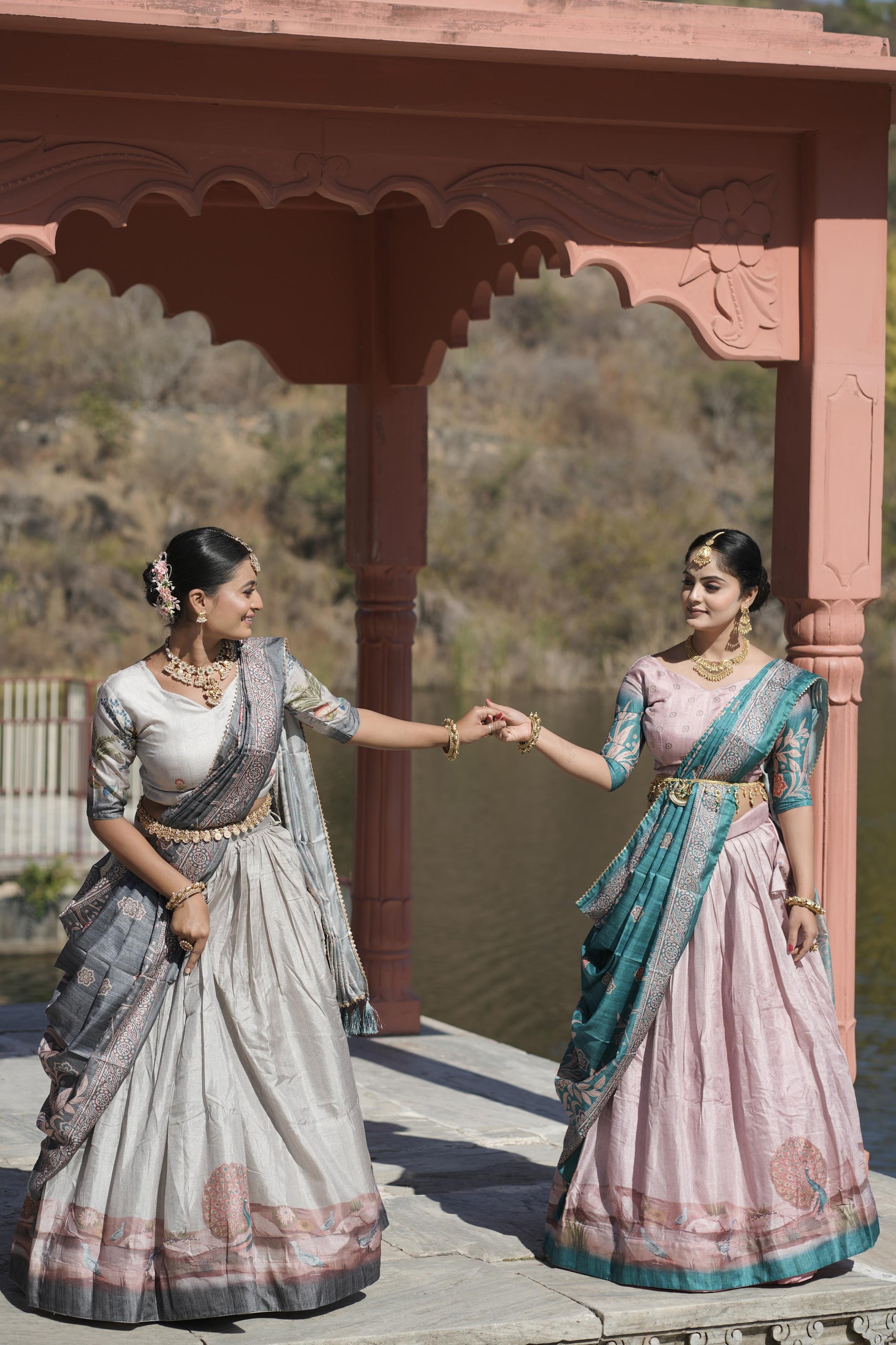 Graceful Pure Manipuri Silk Printed Designer Lehenga Choli Set - INDIAN ELEGANCE