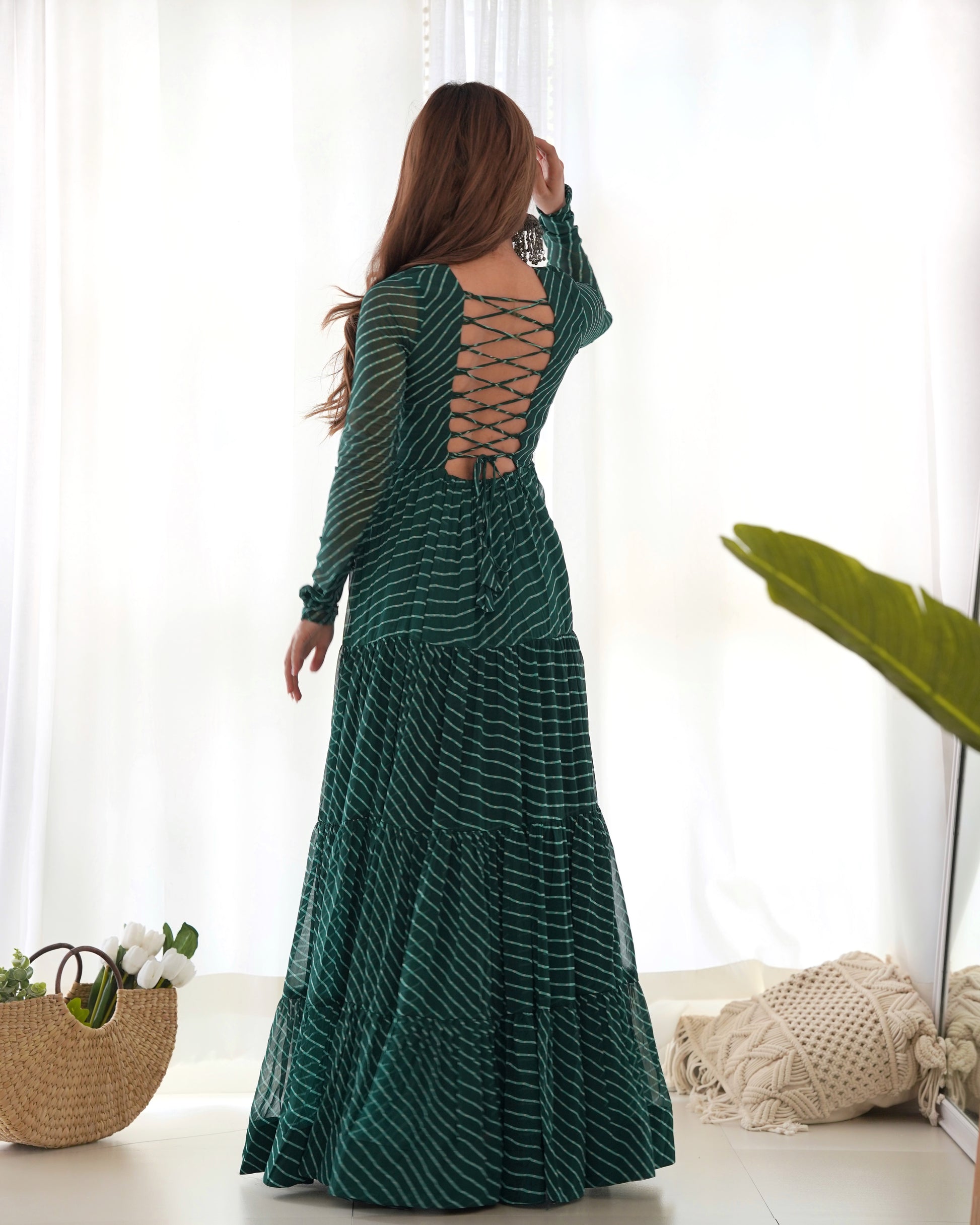 Arresting Navratri Wear Fully Stitched Designer Gown - INDIAN ELEGANCE