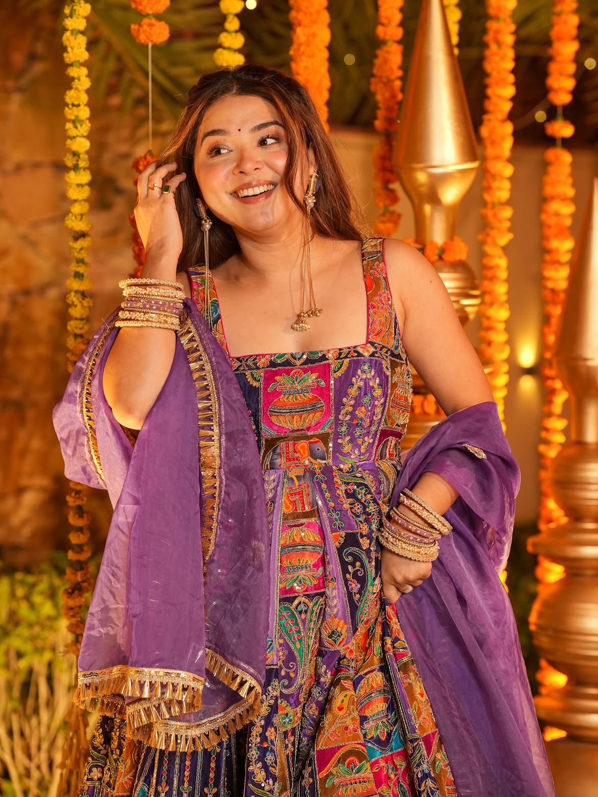 Premium Embroidered Crepe Anarkali Gown | Wedding & Party Wear