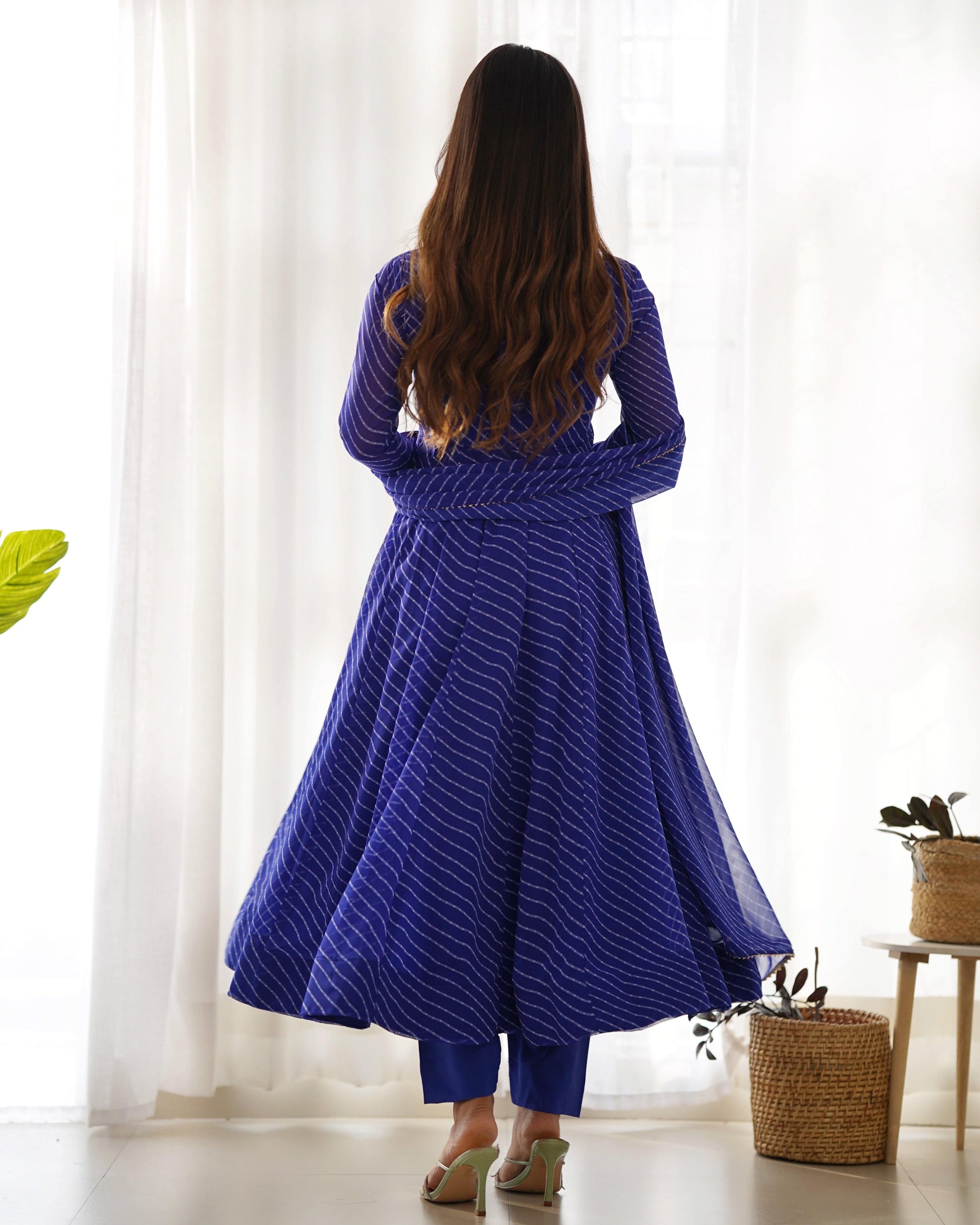 Splendid Faux Georgette Printed Fully Stitched Anarkali Pant Suit - INDIAN ELEGANCE