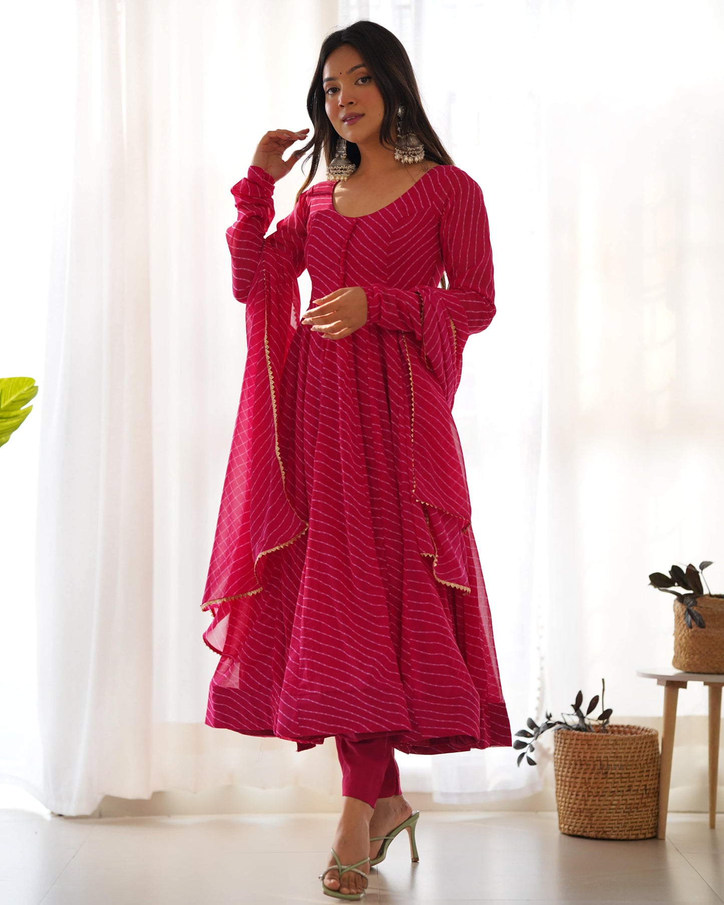 Splendid Faux Georgette Printed Fully Stitched Anarkali Pant Suit - INDIAN ELEGANCE