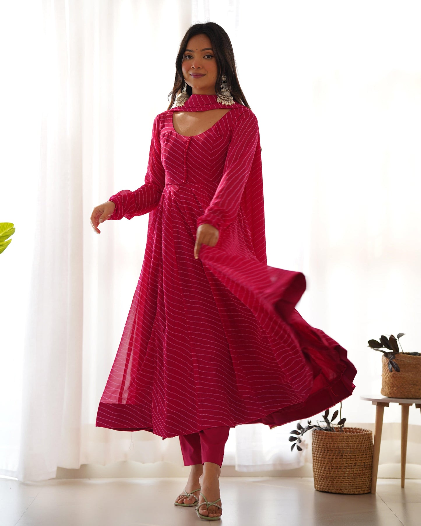 Splendid Faux Georgette Printed Fully Stitched Anarkali Pant Suit - INDIAN ELEGANCE