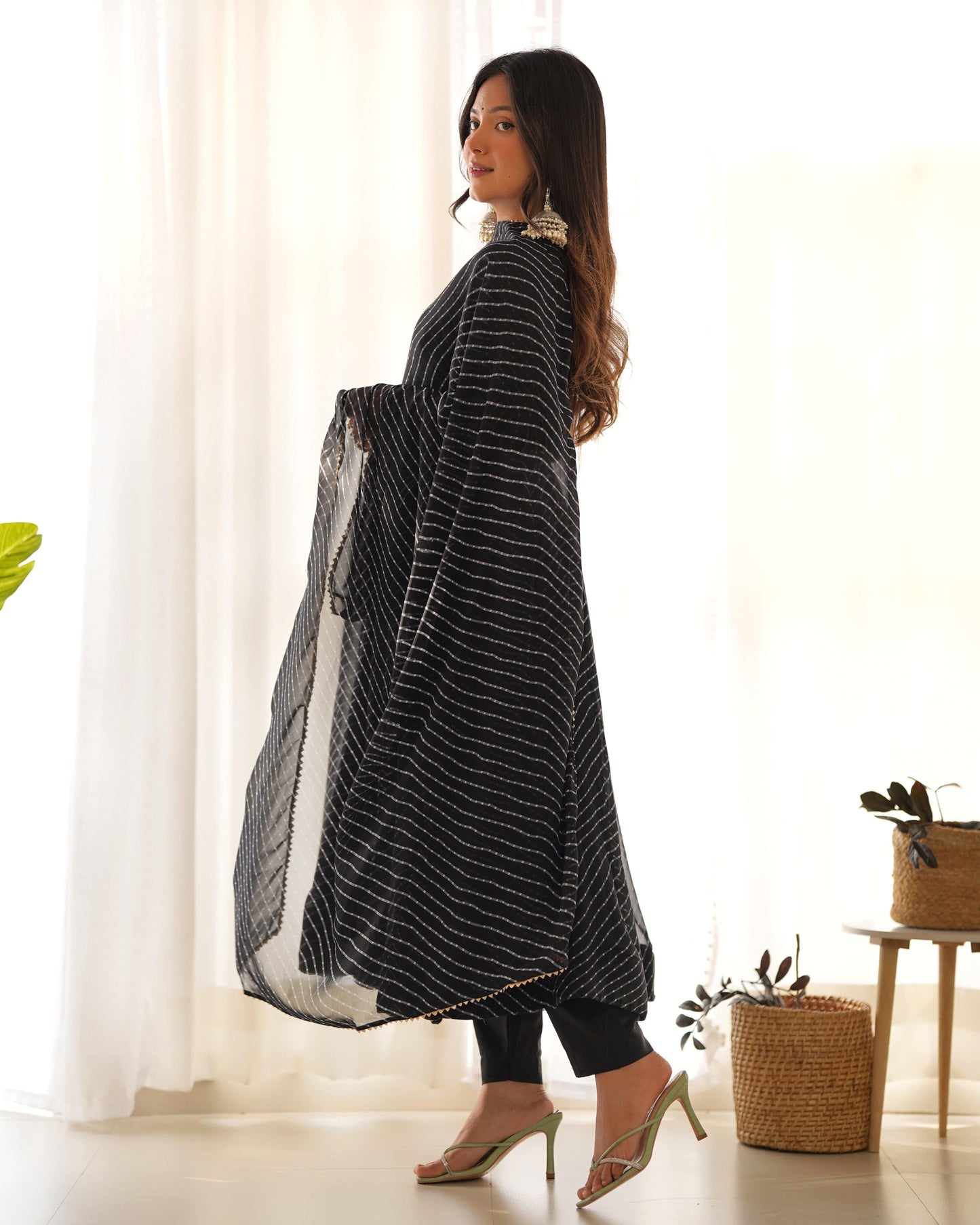 Splendid Faux Georgette Printed Fully Stitched Anarkali Pant Suit - INDIAN ELEGANCE