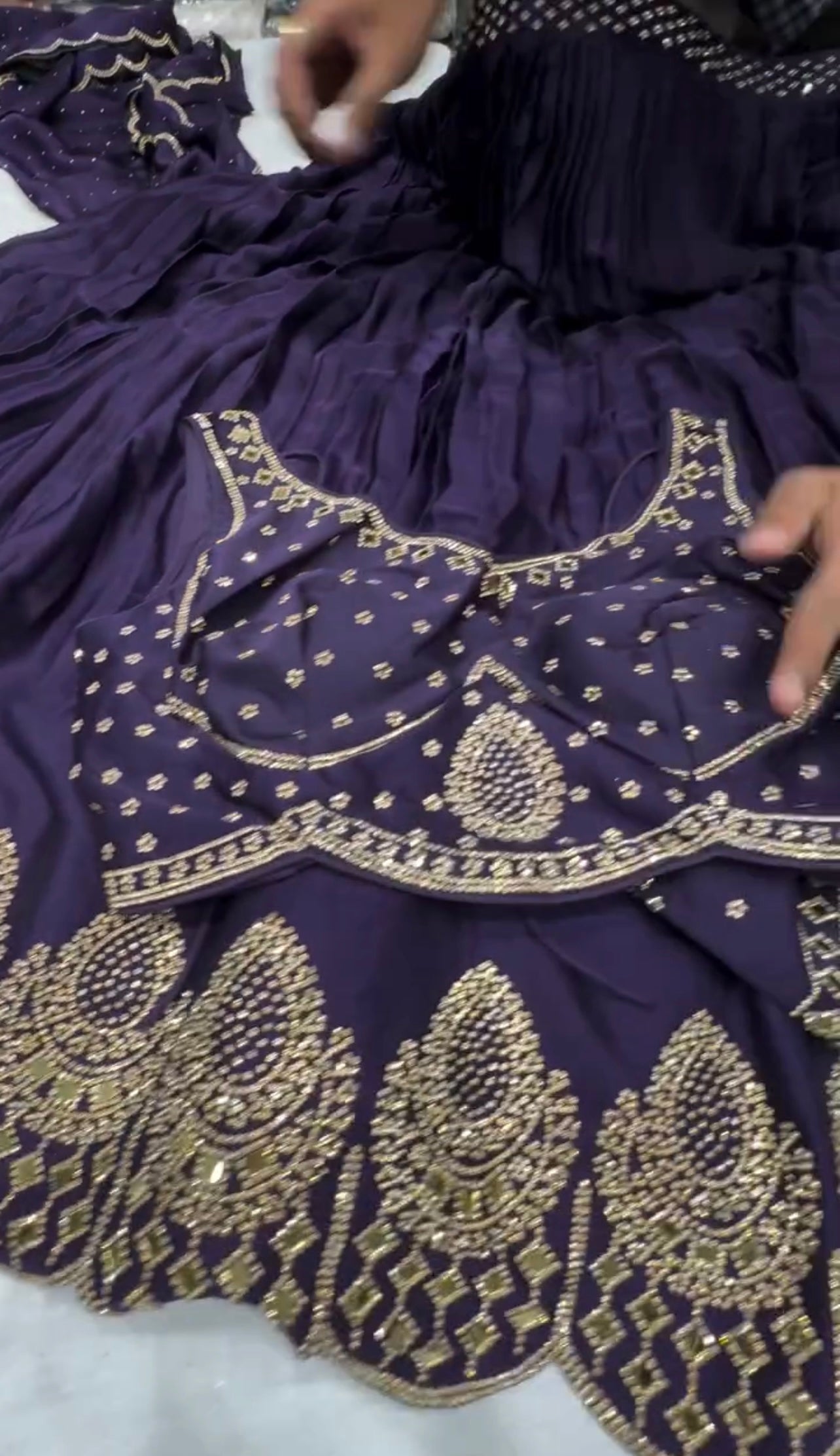 Wedding Wear Maroon Satin Silk Mirror Work Lehenga Choli Set | Festive Wear Lehenga Choli