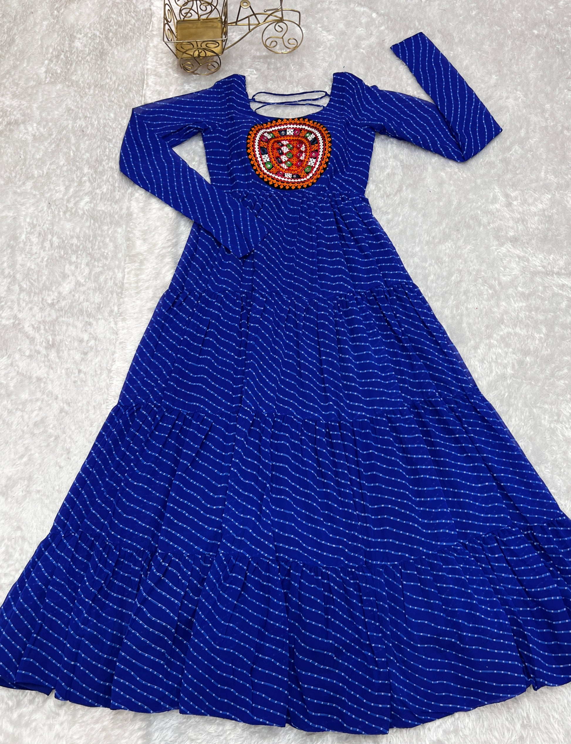 Arresting Navratri Wear Fully Stitched Designer Gown - INDIAN ELEGANCE