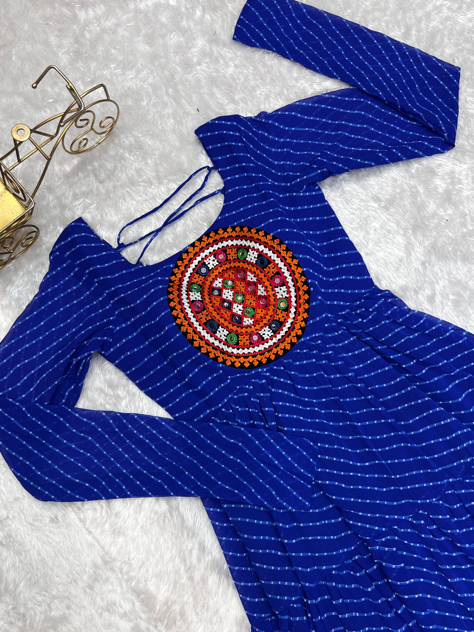 Arresting Navratri Wear Fully Stitched Designer Gown - INDIAN ELEGANCE