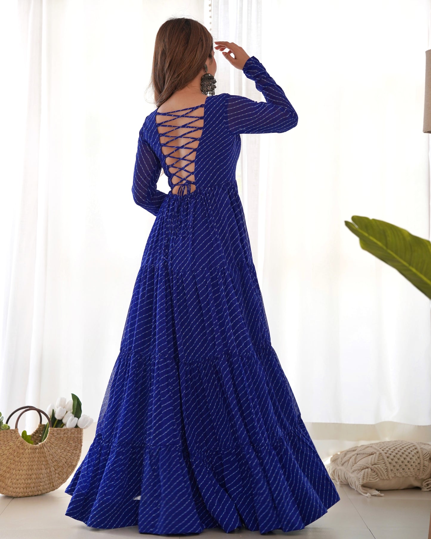 Arresting Navratri Wear Fully Stitched Designer Gown - INDIAN ELEGANCE