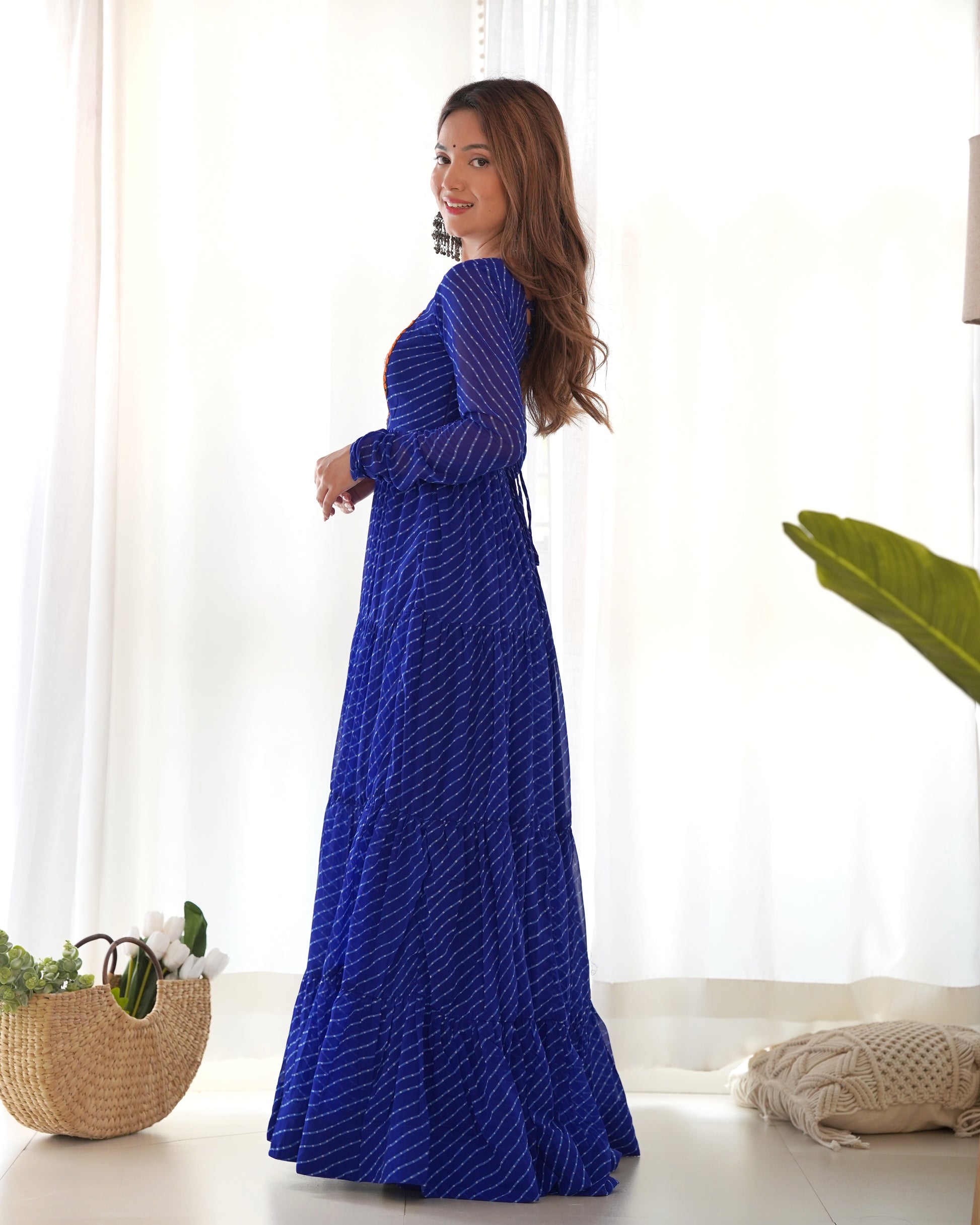 Arresting Navratri Wear Fully Stitched Designer Gown - INDIAN ELEGANCE