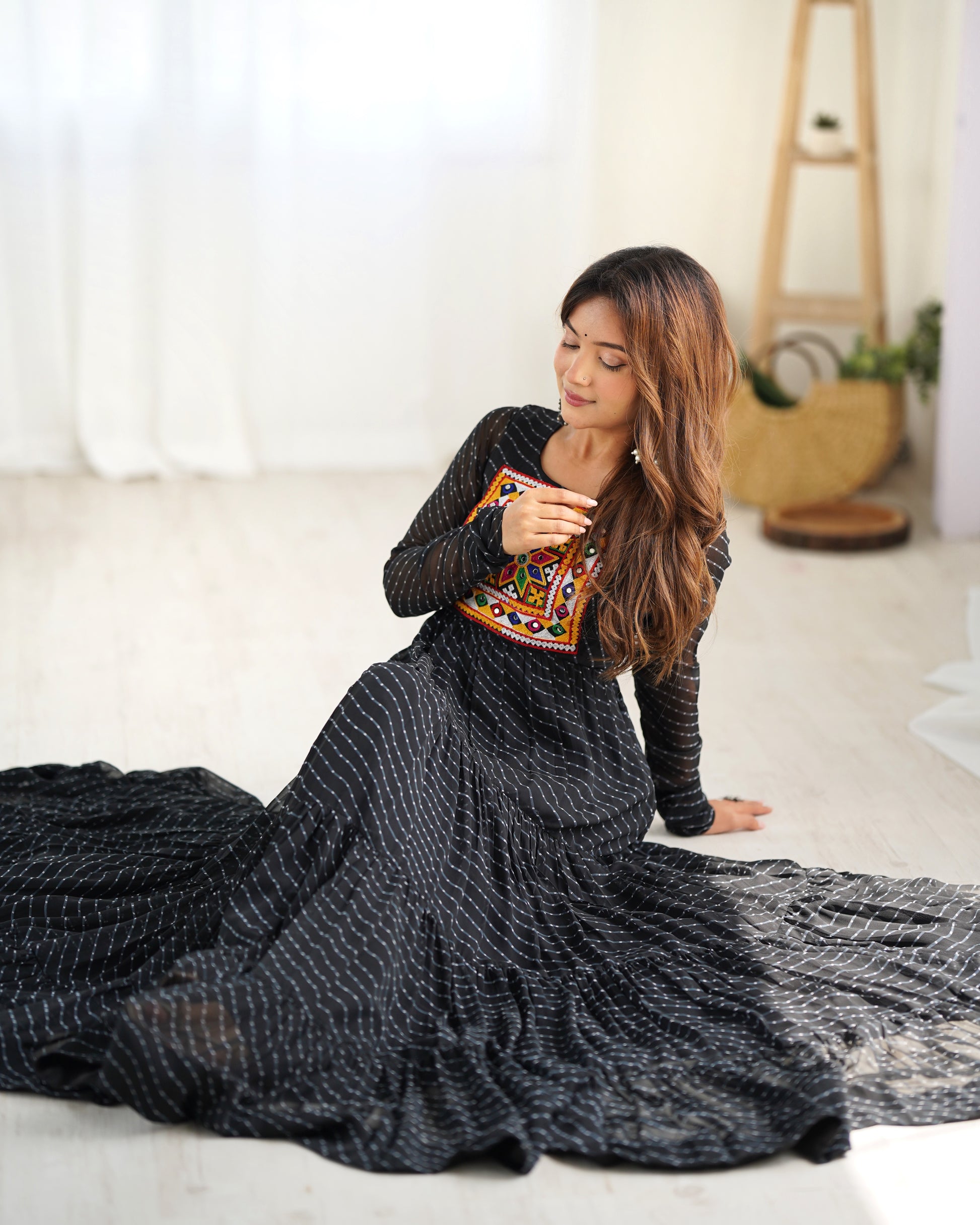 Arresting Navratri Wear Fully Stitched Designer Gown - INDIAN ELEGANCE