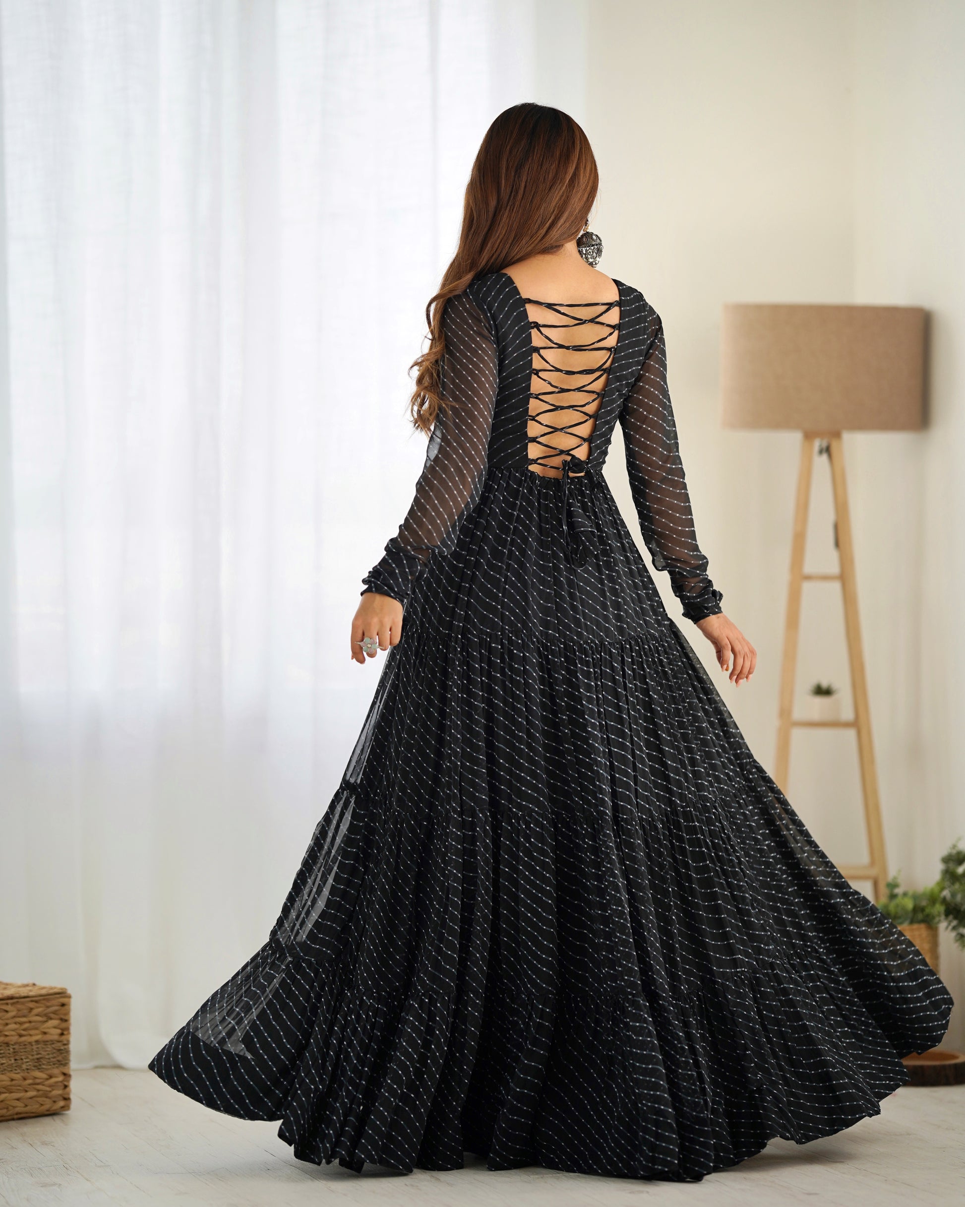 Arresting Navratri Wear Fully Stitched Designer Gown - INDIAN ELEGANCE
