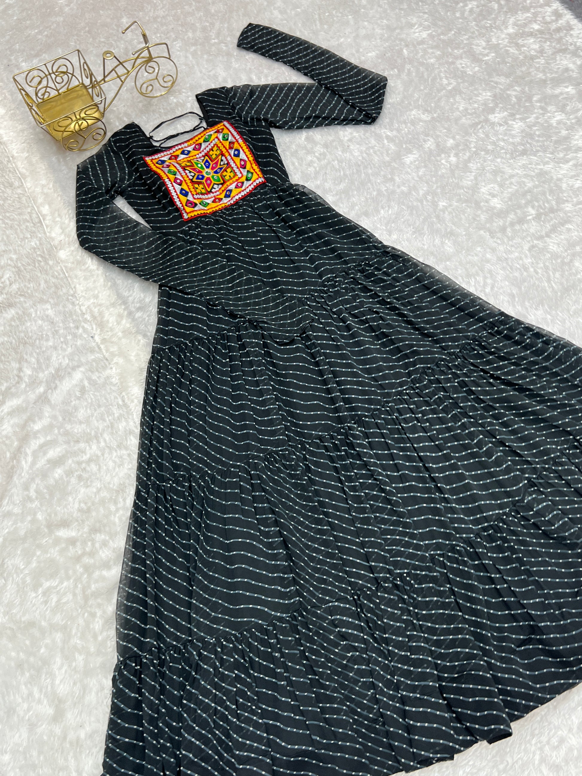 Arresting Navratri Wear Fully Stitched Designer Gown - INDIAN ELEGANCE