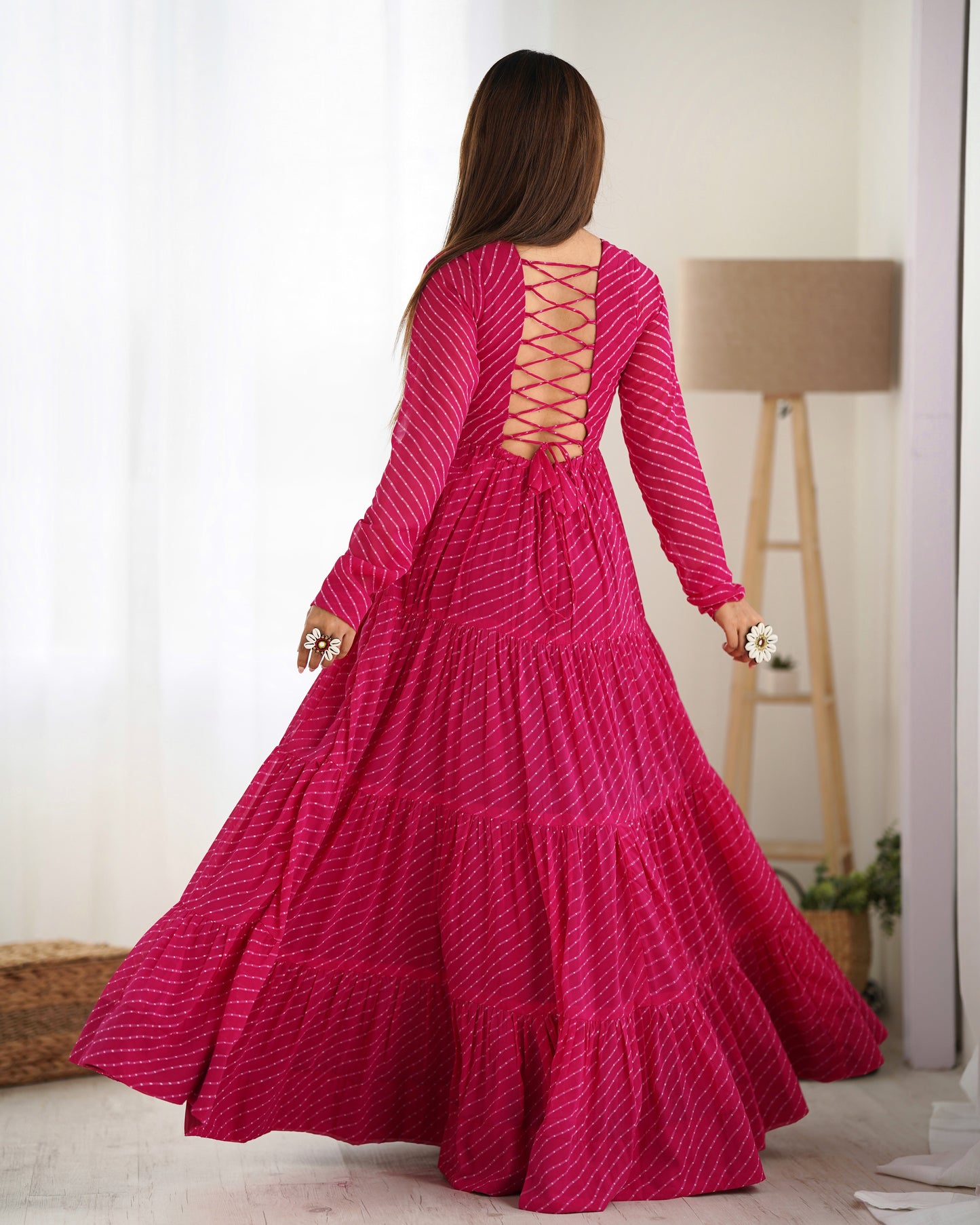 Arresting Navratri Wear Fully Stitched Designer Gown - INDIAN ELEGANCE